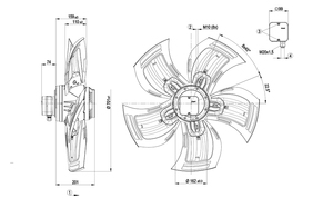 ebm-papst A4D710-AF01-02 710mm AC Axial Fan Heavy Duty Industrial Ventilation Fan for Cooling Tower and HVAC Systems - Product Image 2