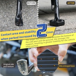 ขาตั้งข้างรถมอเตอร์ไซค์ Xilla Premium สีดำ ทำจากอลูมิเนียมอัลลอยด์ ขยายฐาน สำหรับ HONDA MSX GEN3 & GEN4 - Product Image 5