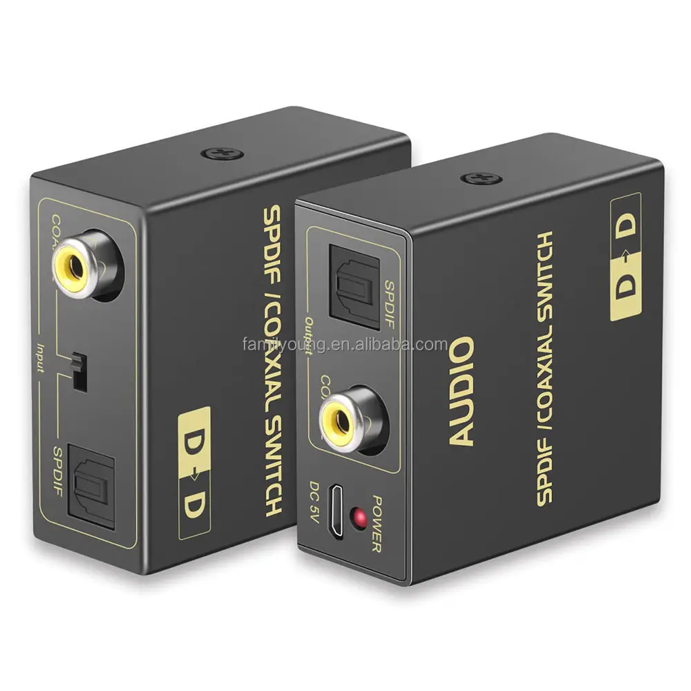 Optischer zu Koaxialer Digitaler Audio-Converter bidirektional Spdif Toslink und Koaxialer RCA-Converter Repeater Splitter