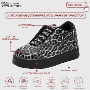 Tùy Chỉnh Thương Hiệu Giày Nam Và Nữ Độc Quyền Chất Lượng Tốt Nhất Chống Trượt Tùy Chỉnh Da Chính Hãng Chiều Cao Tăng Thời Trang Bánh Mì Giày - Product Image 2