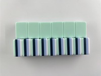 Jeu de Mahjong professionnel américain à 4 couches, 160 tuiles, bleu pâle, en acrylique lourd, géométrique
