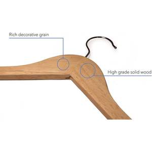 <span class=keywords><strong>LINDON</strong></span> – porte-manteau en velours antidérapant, en bois massif de qualité supérieure, présentoir de vêtements pour magasin de vêtements, vente en gros - Product Image 2