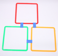 Jeu de carrés de marelle RL carrés de 15 pouces avec 15 connecteurs pour anneaux d'entraînement d'agilité intérieur/extérieur
