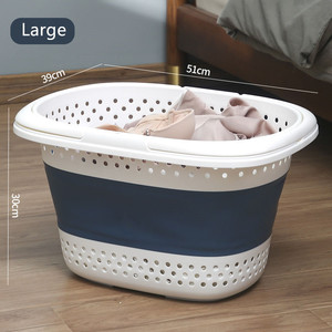 Ráp Nhựa Giặt giỏ 8 gallon gấp <span class=keywords><strong>Pop</strong></span> Up phòng tắm quần áo bẩn giỏ hộ gia đình nhựa lưu trữ container - Product Image 6