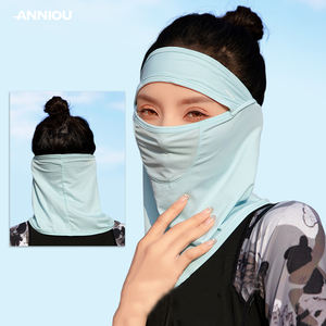 All'ingrosso UPF50 + protezione solare estiva maschera Full Face traspirante da donna copertura UV con ghiaccio seta collo ghetta Bandana - Product Image 3