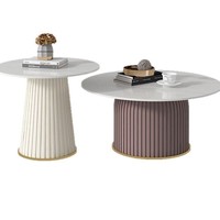 Ensemble de tables basses contemporaines italiennes nordiques, style nid d'abeille, luxe, mi-siècle moderne, café moderne, marbre noir