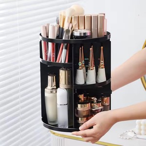 360 Độ Xoay Trang Điểm Lưu Trữ Hộp Xoay Hai Lớp Trong Suốt Máy Tính Để Bàn Tổ Chức Nhà Tủ Quần Áo Nước Hoa Chăm Sóc Da Kệ - Product Image 3