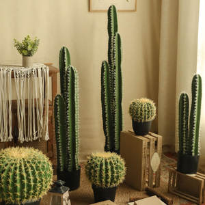 <span class=keywords><strong>Cactus</strong></span> <span class=keywords><strong>Artificial</strong></span> en Maceta Grande, Planta Verde de Interior, Decoración para Ventanas, Paisaje de <span class=keywords><strong>Cactus</strong></span> - Product Image 4