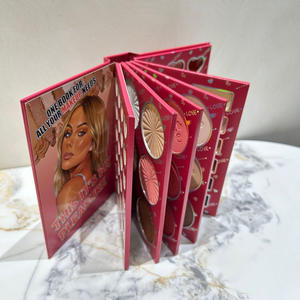 Nouveau livre de maquillage 6 pages pour le commerce transfrontalier, présentant une palette d'ombres à paupières multifonctionnelle, imperméable, mate et scintillante - Product Image 2