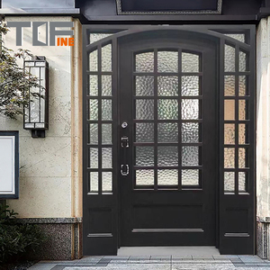 Grande vente porte en fer forgé Villa familiale/manoir utiliser porte double en fer forgé formes multiples porte en fer forgé pas cher - Product Image 3