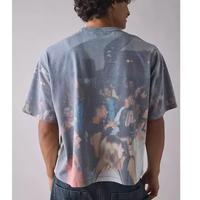 T-shirts personnalisés pour hommes du fabricant – T-shirt en coton imprimé coupe carrée et courte, motif intégral, idéal pour l'été