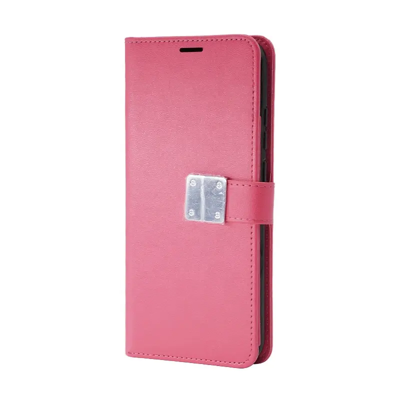 NEW Arrival Flip wallet leather Phone case iron buckle 5 card slots mobile phone case with tablet stand For IPHONE SAMSUNG MOTO