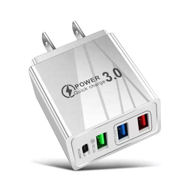 New 3-Port USB Type-C Electric Mobile Phone & Camera Charger PD 5V 2A QC3.0 Fast Charging for US EU UK