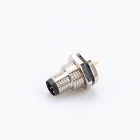 Filetage M10 * 0.75 M8 montage sur panneau circulaire avec fil blindé a B D Code 3p 4p 5p 6p 8p mâle femelle IP67 IP68 connecteur étanche