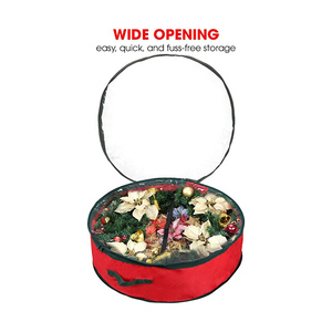 Sac de rangement durable en polyester Oxford 600D pour couronnes de Noël, support de rangement pour couronnes de fêtes - Product Image 4