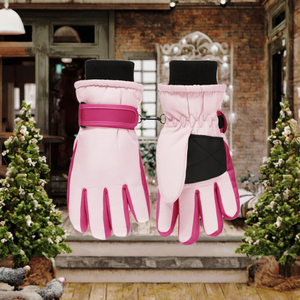 Latest Children's Outdoor <b>Gloves</b> Winter Cold-proof Waterproof Mink <b>Wool</b> Warm 12-14Y Professional Sports Skiing <b>Gloves</b> - Product Image 2