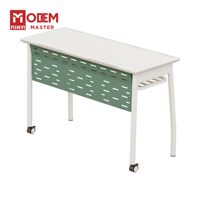 MINYI BRUNO Ensemble de table et de chaises double moderne de haute qualité, mobilier de bureau modulaire pour deux personnes, idéal pour les lycées et les universités