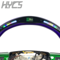 Volant personnalisé en fibre de carbone véritable avec LED RPM pour Chrysler 300 300c 300srt Dodge Charger Challenger SRT8 2005-2008