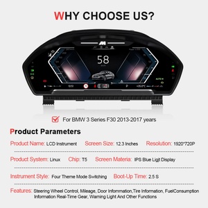 Navihua New Design 12.3 Inch LCD Dashboard Panel for BMW 3 Series F30 2013-2017 <b>Auto</b> Speedometer Linux System Digital <b>Auto</b> <b>Meter</b> - Product Image 4