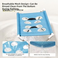 Baignoire portable pliable pour chat et petit chien, avec cadre de support en bâche, bassin de toilettage pour animaux de compagnie, support confortable et système de retenue Woobulsland