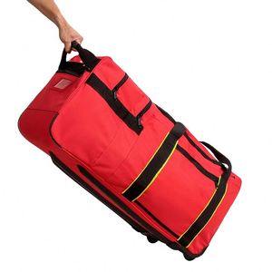 Sacs de sport à roulettes pour pompiers certifiés BSCI, sacs de transport à roulettes pour équipement de pompier, sacs de service pour pompiers - Product Image 1