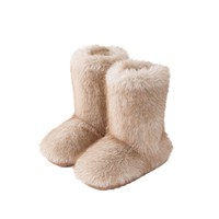 Nouvelles bottes longues en coton pour femmes, style européen et américain, chaudes et épaisses, antidérapantes, style Shibuya, mi-mollet, pour l'hiver
