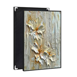 Peinture murale numérique moderne de <span class=keywords><strong>fleurs</strong></span>, impression sur toile verticale brillante en cristal, tableau <span class=keywords><strong>botanique</strong></span>, affiche Art Déco - Product Image 1