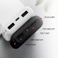 Batterie externe promotionnelle personnalisée avec port Type-C amélioré, 3000mAh, 4000mAh, 5000mAh, mini chargeur portable, cadeau, batterie externe compacte