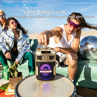 Altavoz inalámbrico con panel solar de venta directa, subwoofer, pantalla digital y karaoke.