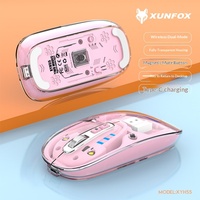 Souris ergonomique sans fil XYH55 2,4 GHz RVB rétroéclairée transparente pour droitiers, silencieuse, double mode, légère pour joueurs - En stock