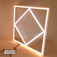 Panneau linéaire à led suspension pour salle à manger deux panneaux plats carrés à led pour l'éclairage de bureau plafonnier rétroéclairage panneau à led