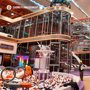Conception sur mesure de terrain de jeux intérieur clé <span class=keywords><strong>en</strong></span> main, fabricant d'équipements de jeux souples pour enfants avec toboggan commercial et matrice de jeux pour centres commerciaux - Product Image 3