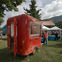 Chariots de restauration rapide miniatures personnalisés et kiosques mobiles Camion à pizza Camion à glace Remorque à café Remorque à ongles/tatouages pour en-cas