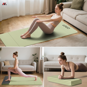 Esterilla de Yoga Plegable de 7 Pliegues, 70x24, 1.5 Pulgadas de Grosor, Espuma Duradera Antideslizante de Caucho Natural de 6mm, Compacta, Ligera y Portátil para Viajes - Product Image 1