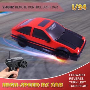 Xe điều khiển từ xa EPT 2.4G 1:24 RC Drift 4WD, xe đua drift có đèn, tốc độ 15km/h, với lốp thay thế và chướng ngại vật - Product Image 2