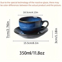 Tasse à café en céramique transformée au four personnalisée, cappuccino, latte, motif en relief, tasse et soucoupe, ensemble de café en céramique