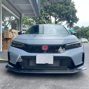 Lèvre avant en fibre de carbone Style V pour <span class=keywords><strong>Honda</strong></span> <span class=keywords><strong>Civic</strong></span> Type <span class=keywords><strong>R</strong></span> FL5 <span class=keywords><strong>2023</strong></span> + aileron séparateur de pare-chocs avant en carbone - Product Image 3