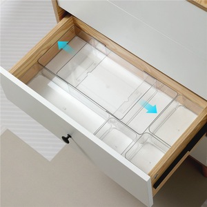 <b>Drawer</b> storage box expandable partition cutlery storage box acrylic grid visual management storage box kitchen accessory sorting - Product Image 3