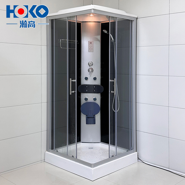 Luxury Square Multi-Functional Steam Sauna Shower Cabin Massage Features for Home Use