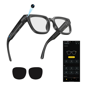 Lunettes intelligentes AI : Traduction de dialogue, Traduction audio, Lunettes de communication mains libres - Product Image 3