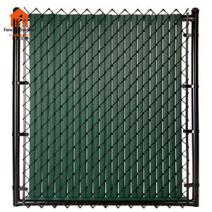 <span class=keywords><strong>Kit</strong></span> d'occultation pour panneaux de clôture de jardin 3D à lattes verticales, 6 pieds, noir, en PEHD, type maille de chaîne, avec lattes de confidentialité rigides en PVC noir - Product Image 4