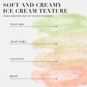 Exfoliante Corporal y Facial Suave 2 en 1 de 300G con Aloe Vera, Rosa, Coco y Aguacate, Nutritivo y Natural, Envío Rápido - Product Image 3