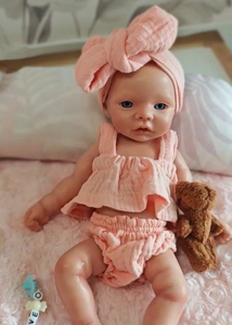Poupée bébé réaliste en silicone souple de 10 pouces, corps entier, bouche ouvrable, poupée <span class=keywords><strong>reborn</strong></span> fille anatomiquement correcte - Product Image 3