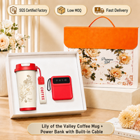 Coffret Cadeau Rapide : Power Bank Type C, Câble USB Multi-Appareils Android, Mug de Voyage 500ml Portable, Élégant, Compact, Tendance, Stylé, Scintillant