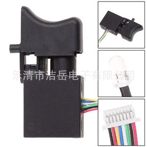 สวิตช์เครื่องเจียร์ลิเธียมไอออน 18V มอเตอร์ไร้แปรงถ่าน 8 9 สาย พร้อมไฟกันฝุ่น สำหรับเครื่องมือไฟฟ้า - Product Image 2