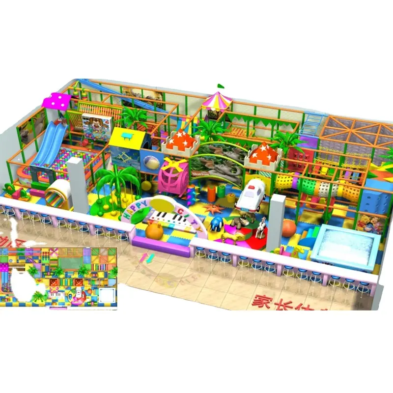 Best price amusement Jungle Themed Children Amusement Park Indoor Playground Equipment