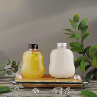 Bouteille de jus de boisson gazeuse en PET en forme de gourde unique de 400ml/500ml en plastique de qualité alimentaire pour boissons gazeuses Soda thé café bière boissons énergisantes