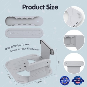 4 Piezas <span class=keywords><strong>de</strong></span> Sujetadores <span class=keywords><strong>de</strong></span> Sábanas Antideslizantes <span class=keywords><strong>de</strong></span> Alta Resistencia, Agarre Fuerte, Ajuste Universal para Esquinas <span class=keywords><strong>de</strong></span> Colchones, Fácil Instalación - Product Image 2