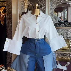 Nouveauté printemps, chemisiers chics à manches larges, chemises vintage à manches longues pour femmes, blusas, hauts chics - Product Image 3