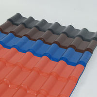 En Stock: Tejas de Techo de Resina Sintética ASA PVC de 2.3mm, Color Marrón Rojizo, Resistentes al Fuego e Impermeables, para Casas, Templos y Hoteles